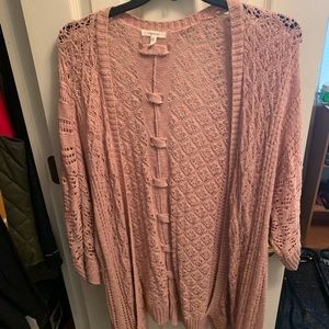 Detailed back open cardigan